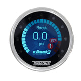 Turbo boost gauge with digital display on a white background