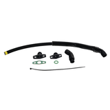 Barra turbo oil drain line kit with fittings and heat sleeve