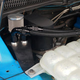 Demon Pro RS oil catch can installed beside coolant reservoir