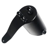 Demon Pro RS black baffled oil catch can showing inlet fittings and drain fitting
